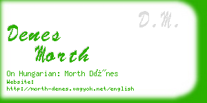 denes morth business card